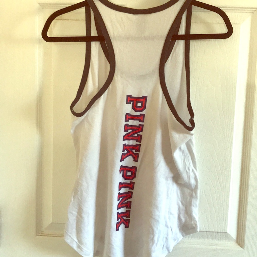 PINK Victoria secret racerback tank in white sz S